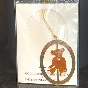 Brown Bear with Gold & Red Ornament - Smithsonian Collectible